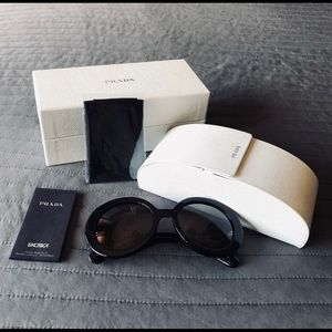 Prada Minimal-Baroque Black Sunglasses